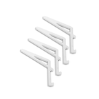 Set of four white top hooks for the Wall Caddy rail storage system.
