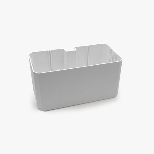 FŪTL large table caddy in white, a configurable desk organizer with removable dividers for craft and sewing tools.