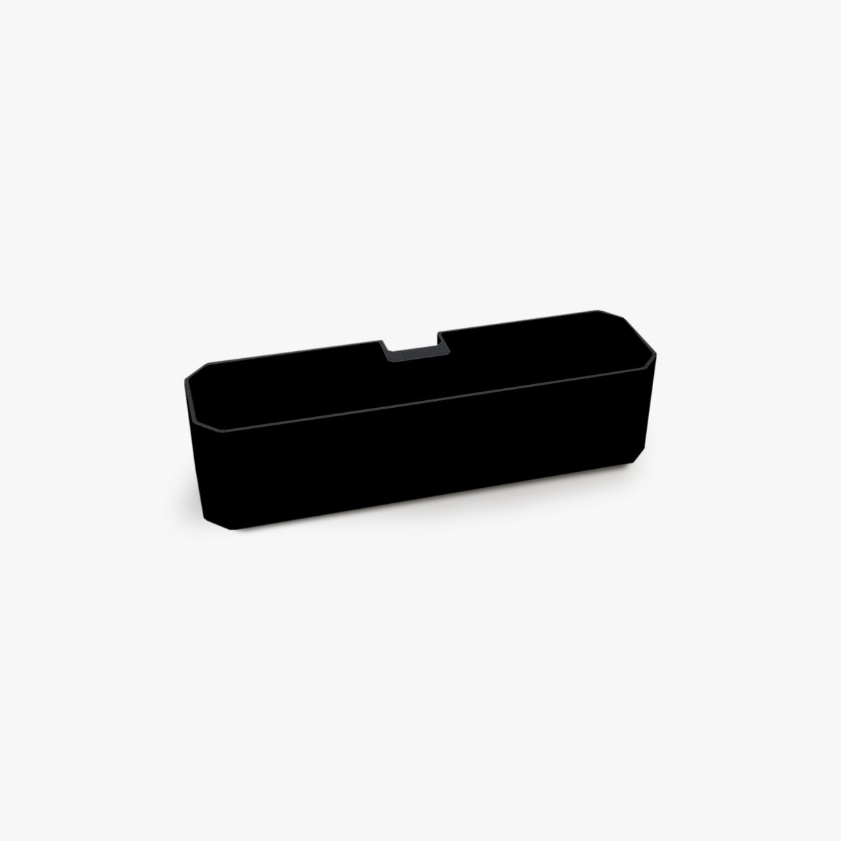 FŪTL small black table caddy with a minimalist rectangular design for organizing craft and sewing tools.