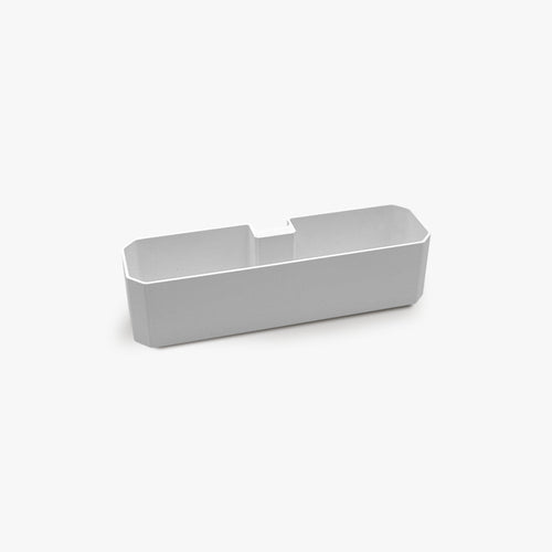 FŪTL small white table caddy with a minimalist rectangular design for organizing craft tools and supplies.