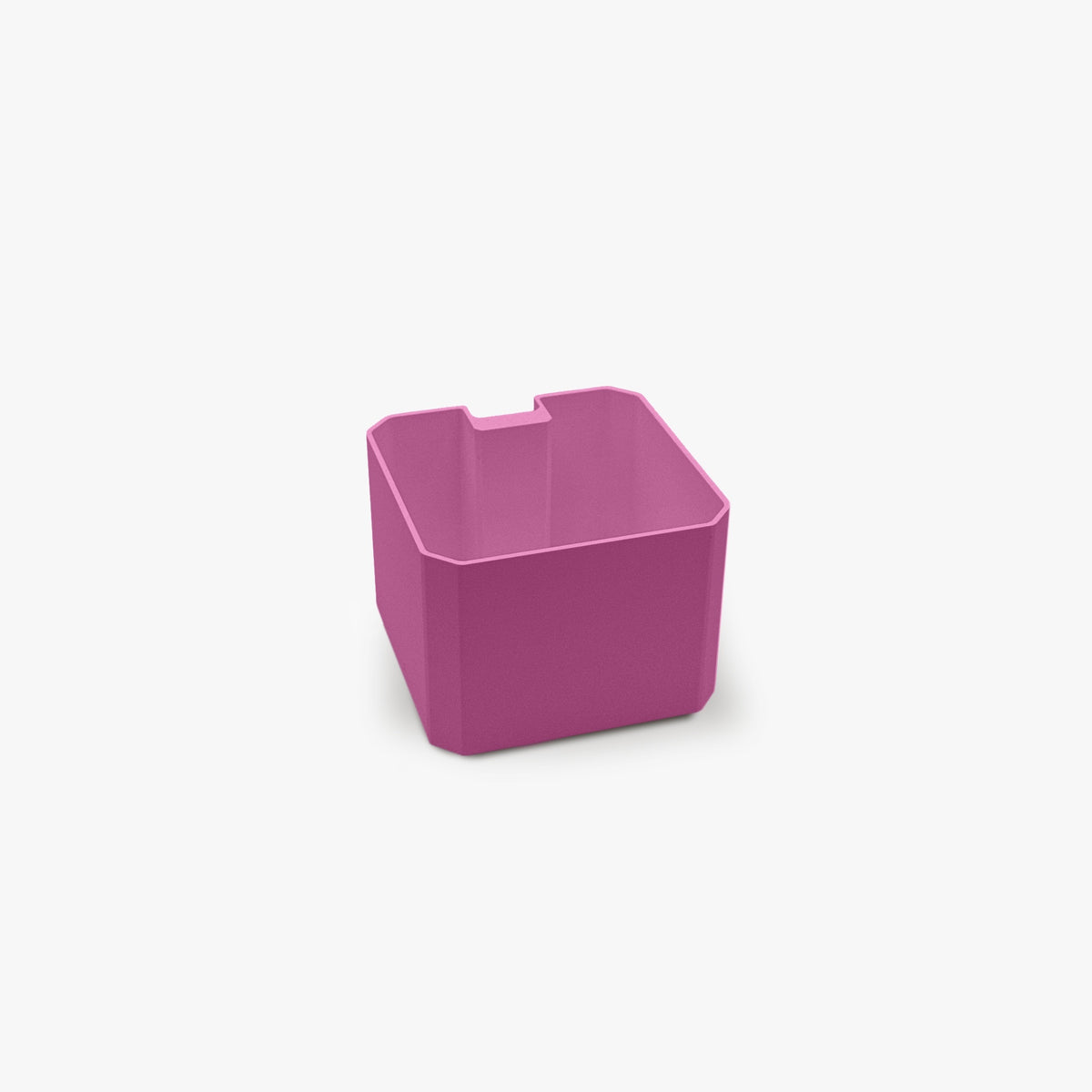 FŪTL square table caddy in vibrant pink for organizing craft supplies and small tools on a desk or workspace