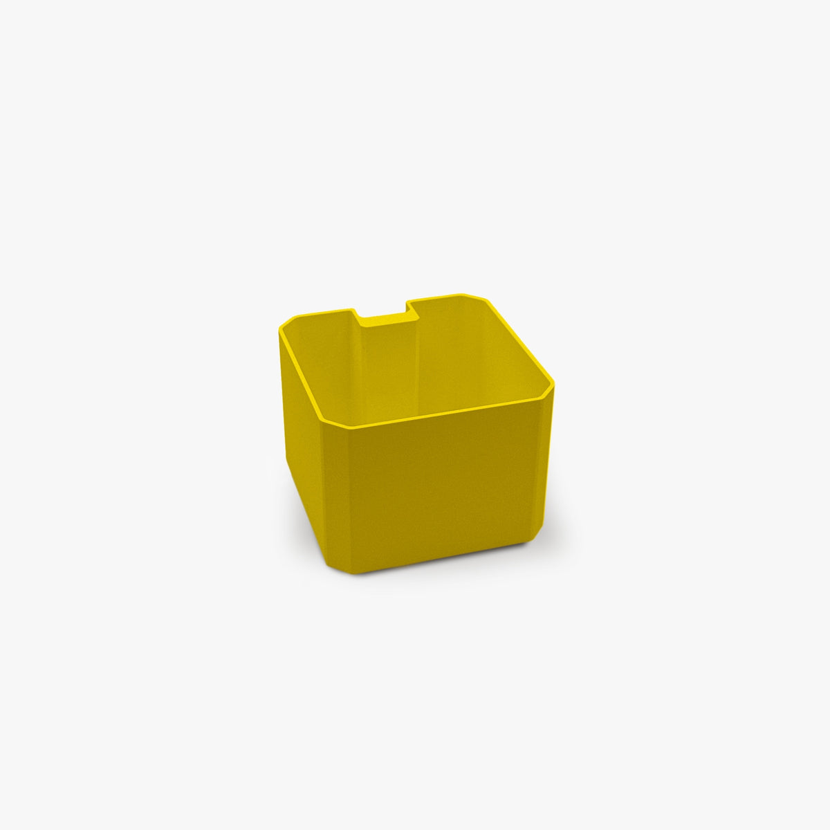 FŪTL square yellow table caddy for organizing craft tools and small accessories on a desk edge