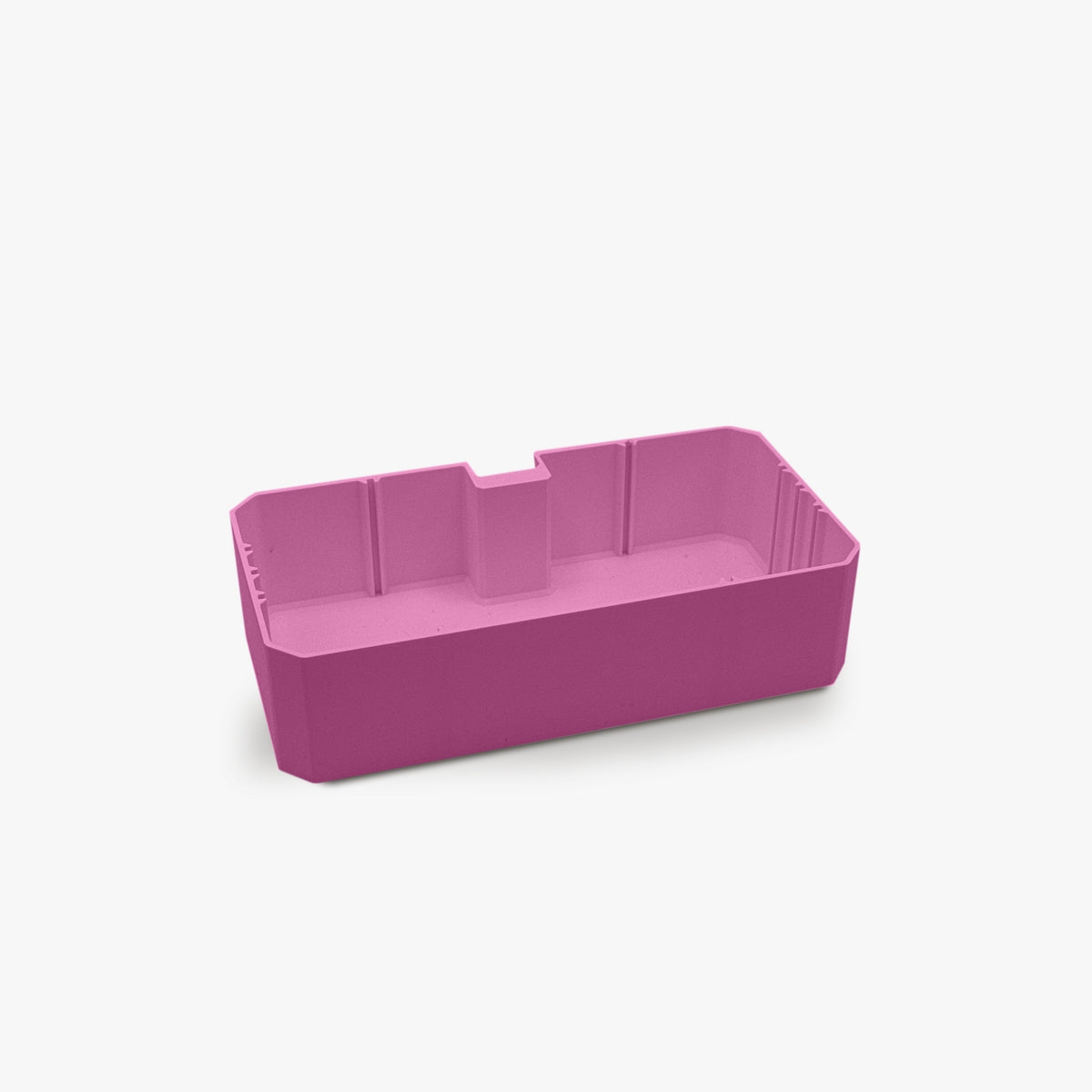 FŪTL wide table caddy in pink with removable dividers for organized craft and sewing tool storage