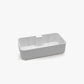 FŪTL wide table caddy in white with internal dividers for organizing craft tools and supplies on a desk edge